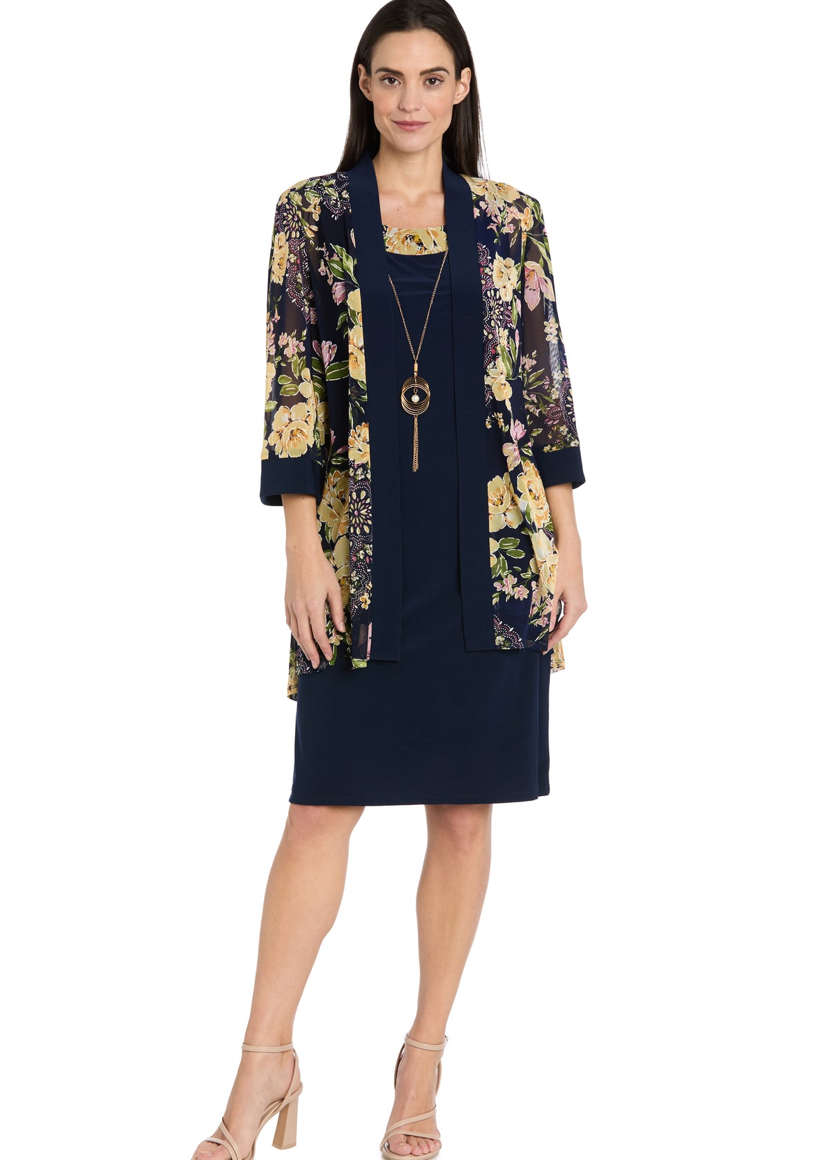 navy blue sheath dress with jacket Anne Klein 2Pc Jacket & Dress Set