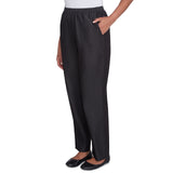 Alfred Dunner Women's Denim Comfort Waistband  Mid Rise Regular Fit Straight Leg Pant Short Length