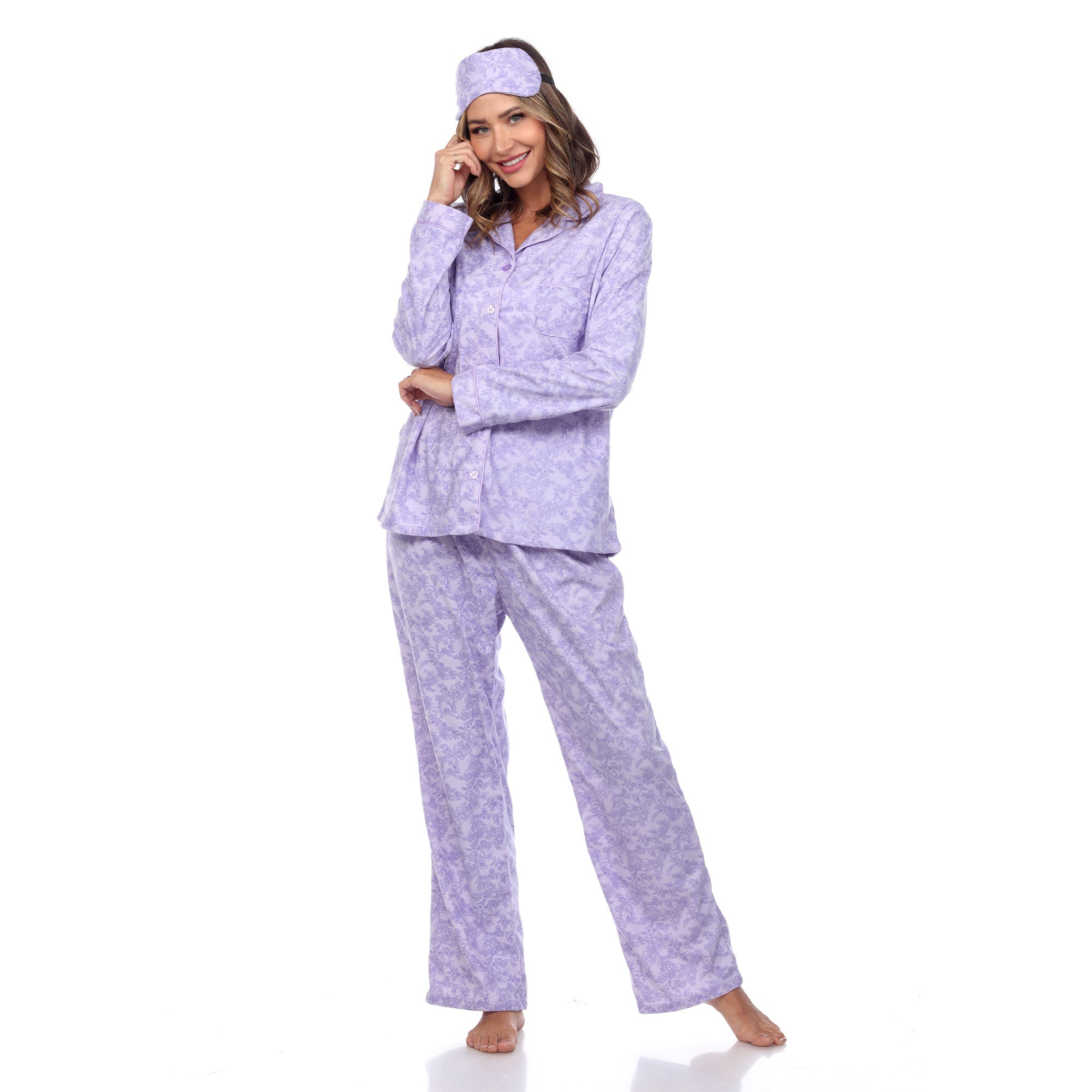 Women's Three-Piece Pajama Set - DressbarnLounge Sets
