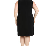 2Pc Jacket Dress with Detachable Necklace  - Plus