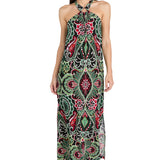 Printed Maxi Halter Dress