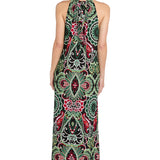 Printed Maxi Halter Dress