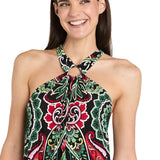Printed Maxi Halter Dress