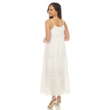 Women's Scoop Neck Tiered Maxi Dress - Plus