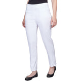Alfred Dunner Classic Allure Fit Proportioned Pant with Elastic Comfort Waistband Short Length