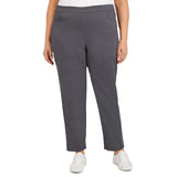 Alfred Dunner Plus Classic Allure Fit Proportioned Pant with Elastic Comfort Waistband Average Length