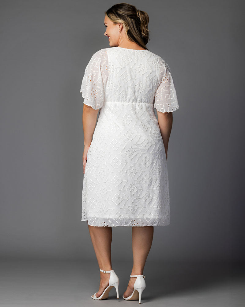 Kiyonna Plus Size Heavenly A-Line Midi Cocktail Dress