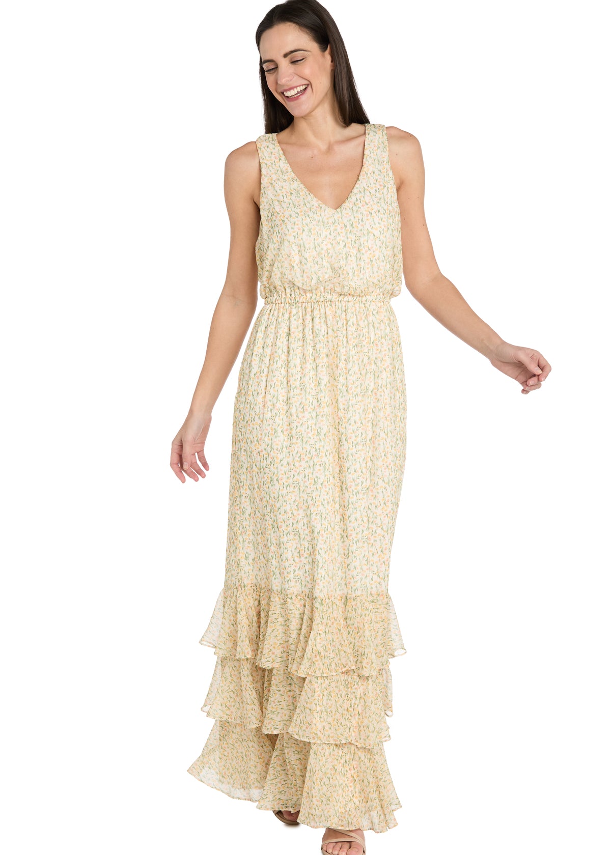 flounce hem maxi dress Vince Camuto Ruffled Flounce-Hem Maxi Dress