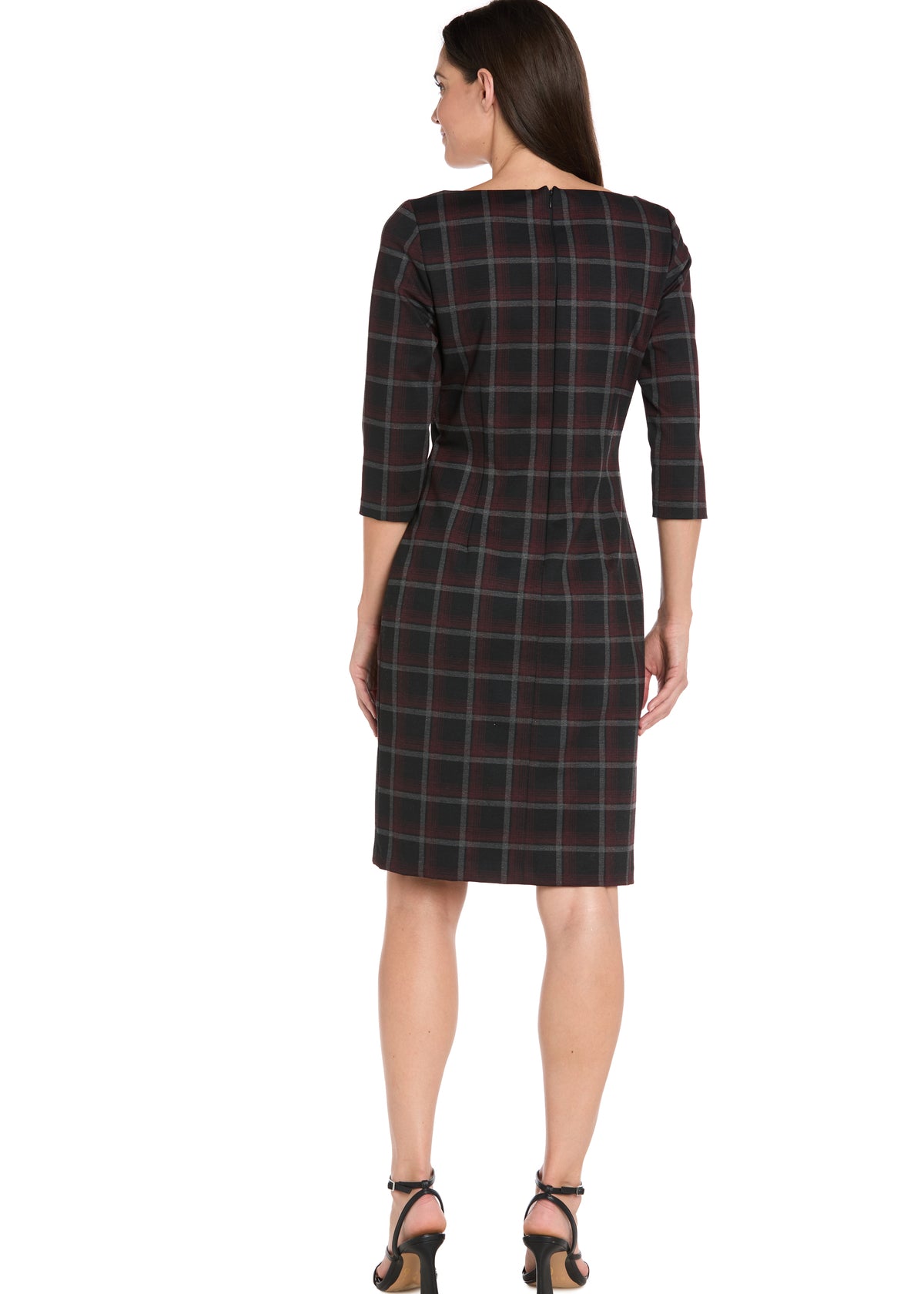 faux leather ponte dress Mackenzie Combination Ponte Faux Leather Dress S