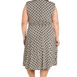 Printed V Neck Jersey with Hardware  - Plus