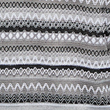 Alfred Dunner Textured Stripe Knit Top with Necklace - Grey - Petite