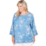 Alfred Dunner Tossed Floral Embroidered Top - Plus