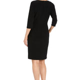Jersey Side Draped Dress with Hardware