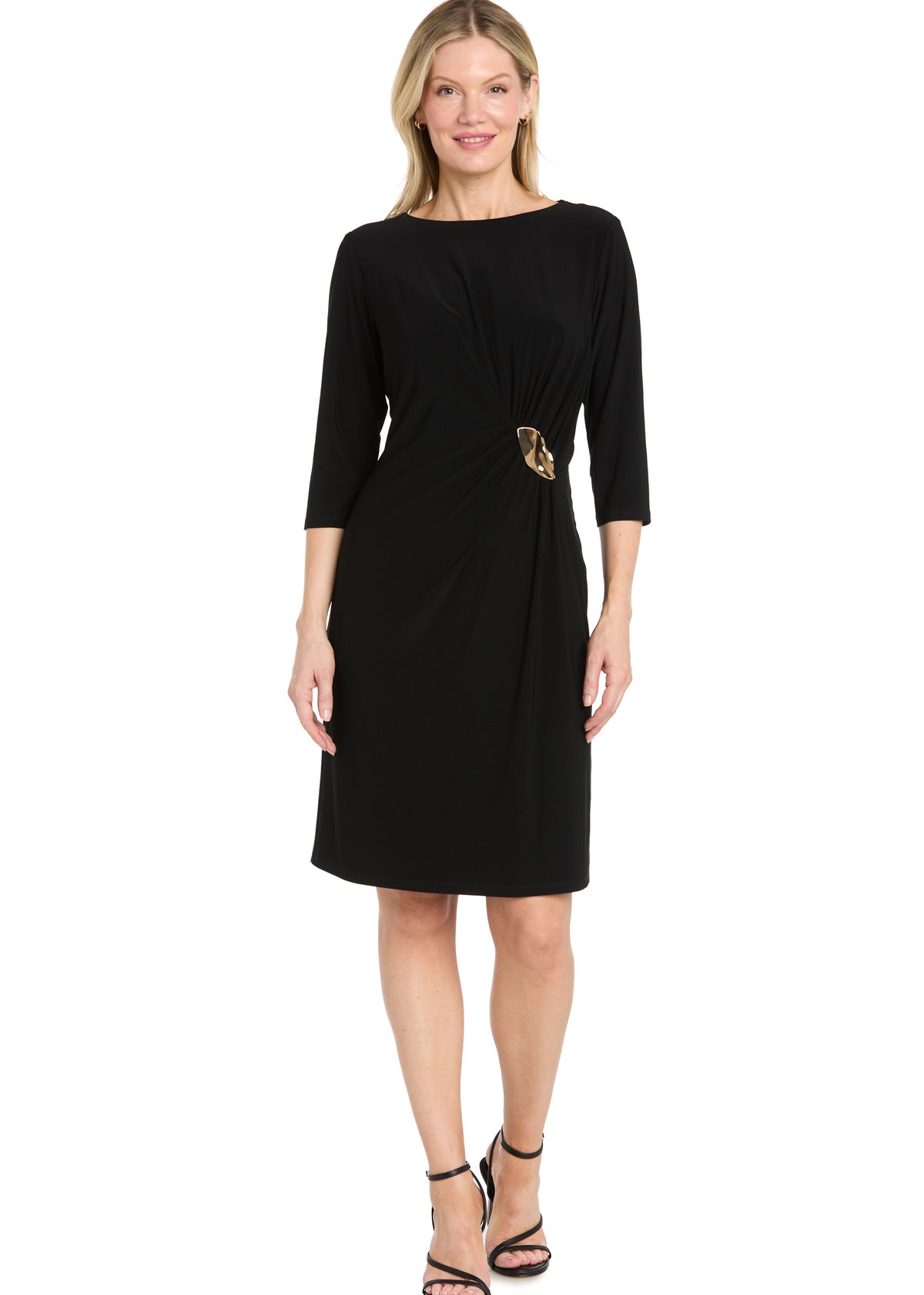 dress barn woman Dancer Country Made in USA Navy / 8 sleeve floral dress with an effortless silhouette Women's Dresses: Casual & Formal