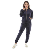 Women's Velour Zip-Front Jacket & Jogger Pants Set