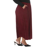 Plus Size Rhinestone Embellished A-Line Maxi Skirt