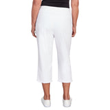 Alfred Dunner Super Stretch Denim Fringe Capri Pant- Petite