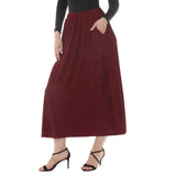 Women's Rhinestone Embellished A-Line Maxi Skirt