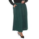 Plus Size Rhinestone Embellished A-Line Maxi Skirt