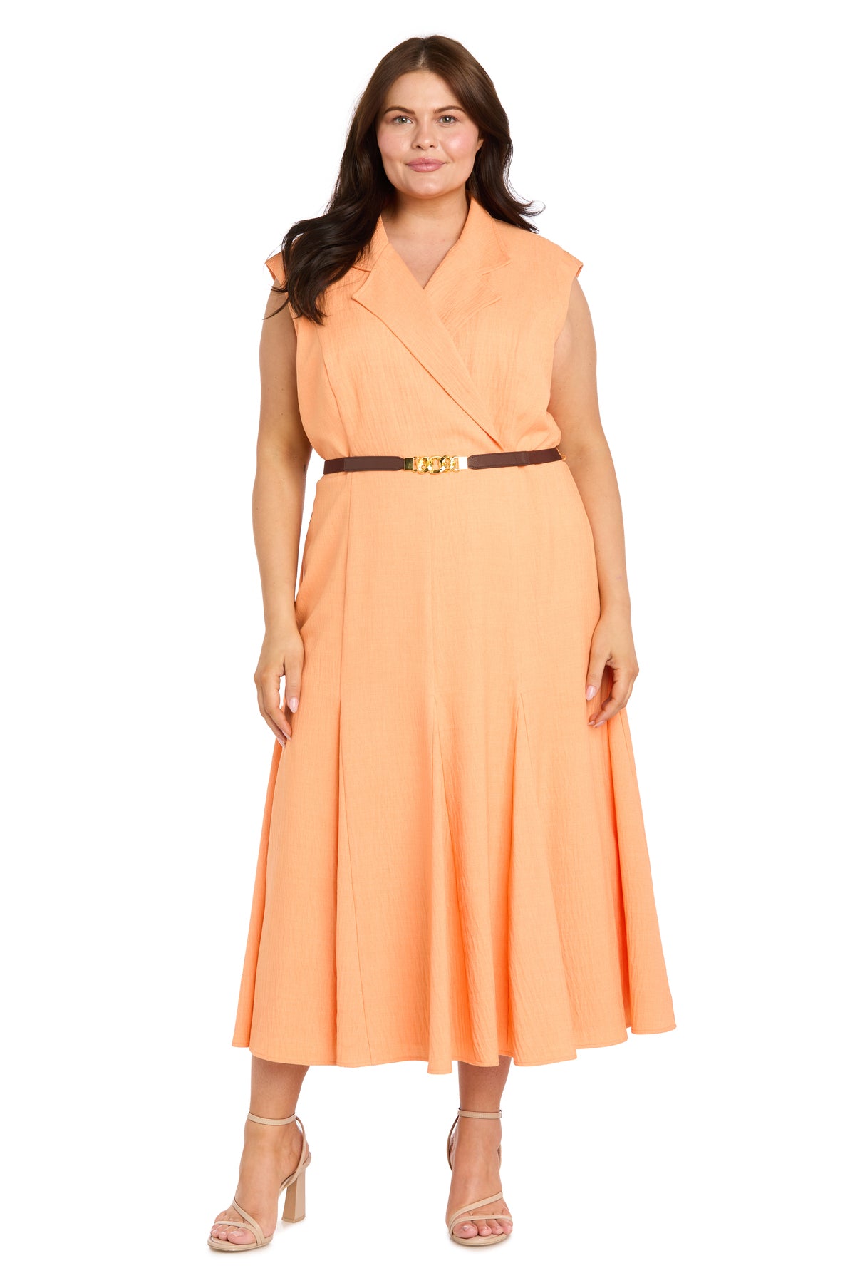 Fit and Flare Shirt Dress with Belt