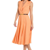 Fit and Flare Shirt Dress with Belt