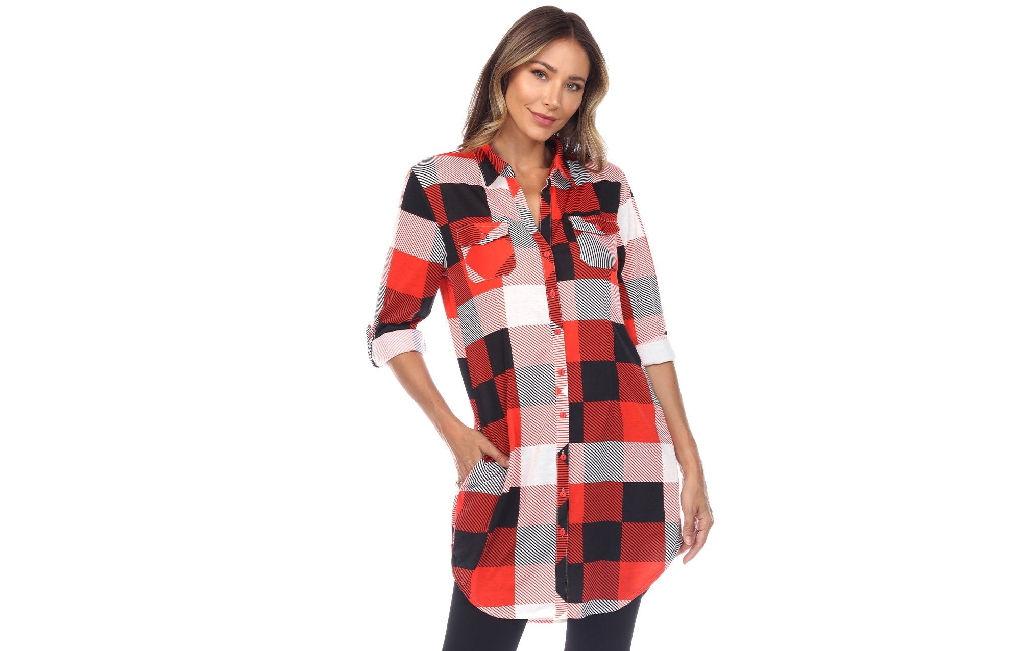 Classic Plaid Tunic Shirt