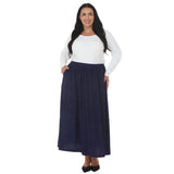 Plus Size Rhinestone Embellished A-Line Maxi Skirt