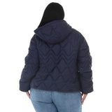 Plus Size Hooded Quilted Puffer Coat