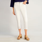 Westport Signature Fray Hem Capri in White