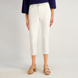 Westport Signature Fray Hem Capri in White