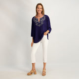 Westport Signature Fray Hem Capri in White