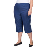 Alfred Dunner Women's Relaxed Fit Denim Capri - Plus
