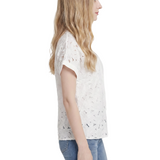 NY Collection Short Sleeve Eyelet Blouse