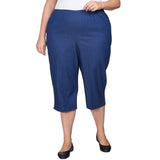Alfred Dunner Women's Relaxed Fit Denim Capri - Plus