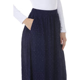 Women's Rhinestone Embellished A-Line Maxi Skirt