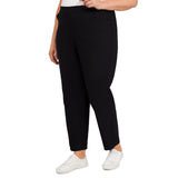 Alfred Dunner Plus Classic Allure Fit Proportioned Pant with Elastic Comfort Waistband Average Length