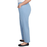 Alfred Dunner Women's Super Stretch Mid- Rise Average Length Pant - Plus