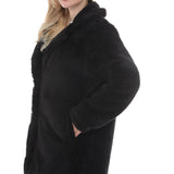 Women's Plush Button-Front Coat