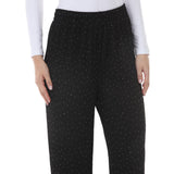 Women's Rhinestone Embellished Straight-Leg Pants