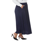 Plus Size Rhinestone Embellished A-Line Maxi Skirt