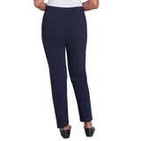 Alfred Dunner Classic Allure Fit Proportioned Pant with Elastic Comfort Waistband Short Length