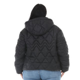 Plus Size Hooded Quilted Puffer Coat