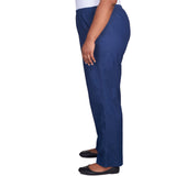 Alfred Dunner Plus Classic All-Around Elastic Waistband Denim Pant Short Length