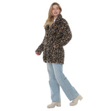 Women's Leopard Print Plush Coat