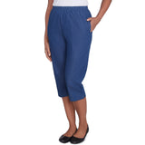 Alfred Dunner Relaxed Fit Denim Capri