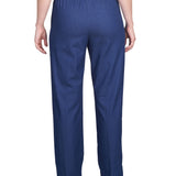 Alfred Dunner Classic All-Around Elastic Waistband Denim Pant Average Length