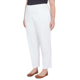 Alfred Dunner Plus Classic Allure Fit Proportioned Pant with Elastic Comfort Waistband Short Length