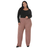 Plus Size Rhinestone Embellished Straight-Leg Pants
