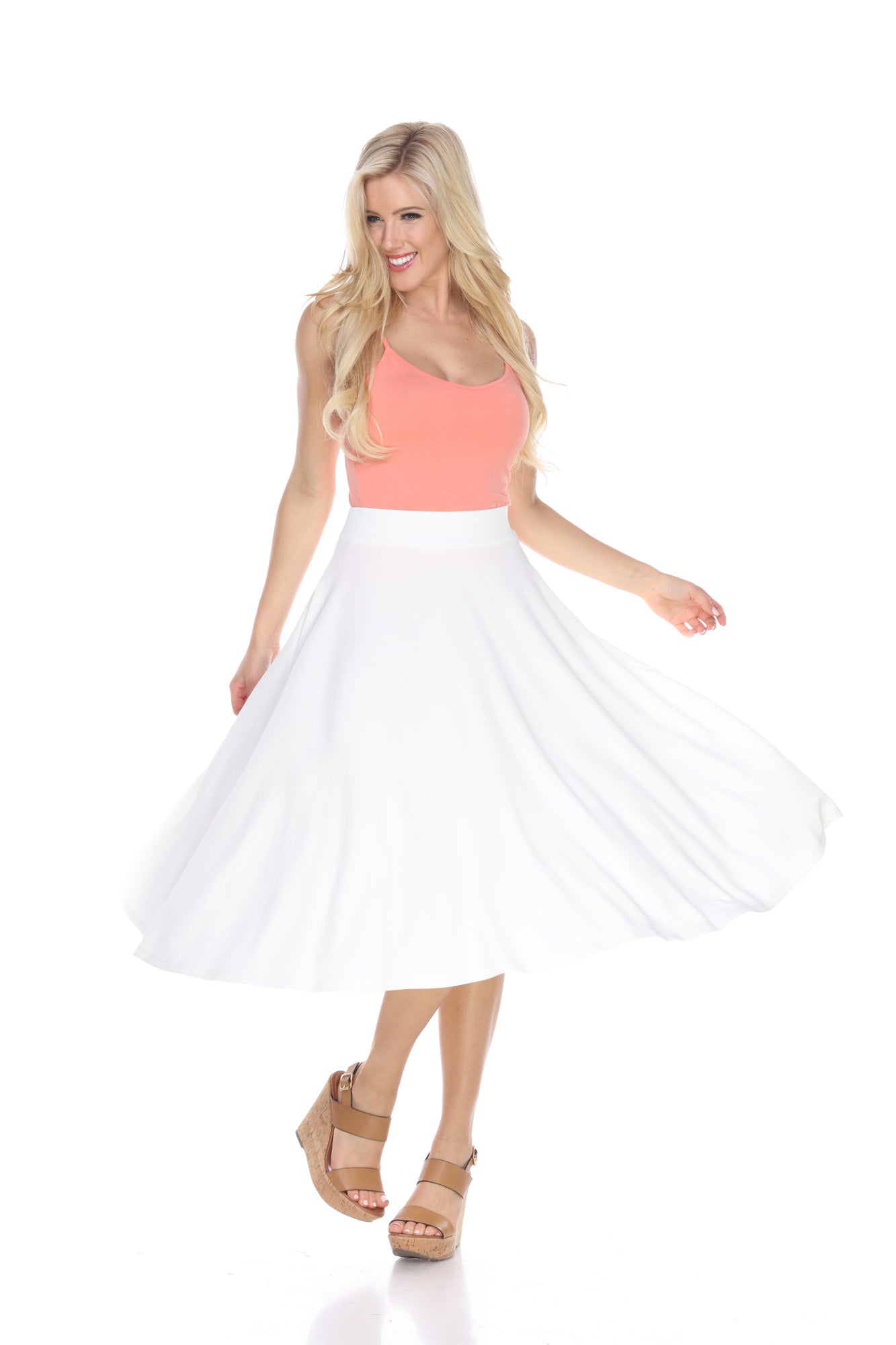 Flared Midi Skirt with pockets - DressbarnSkirts
