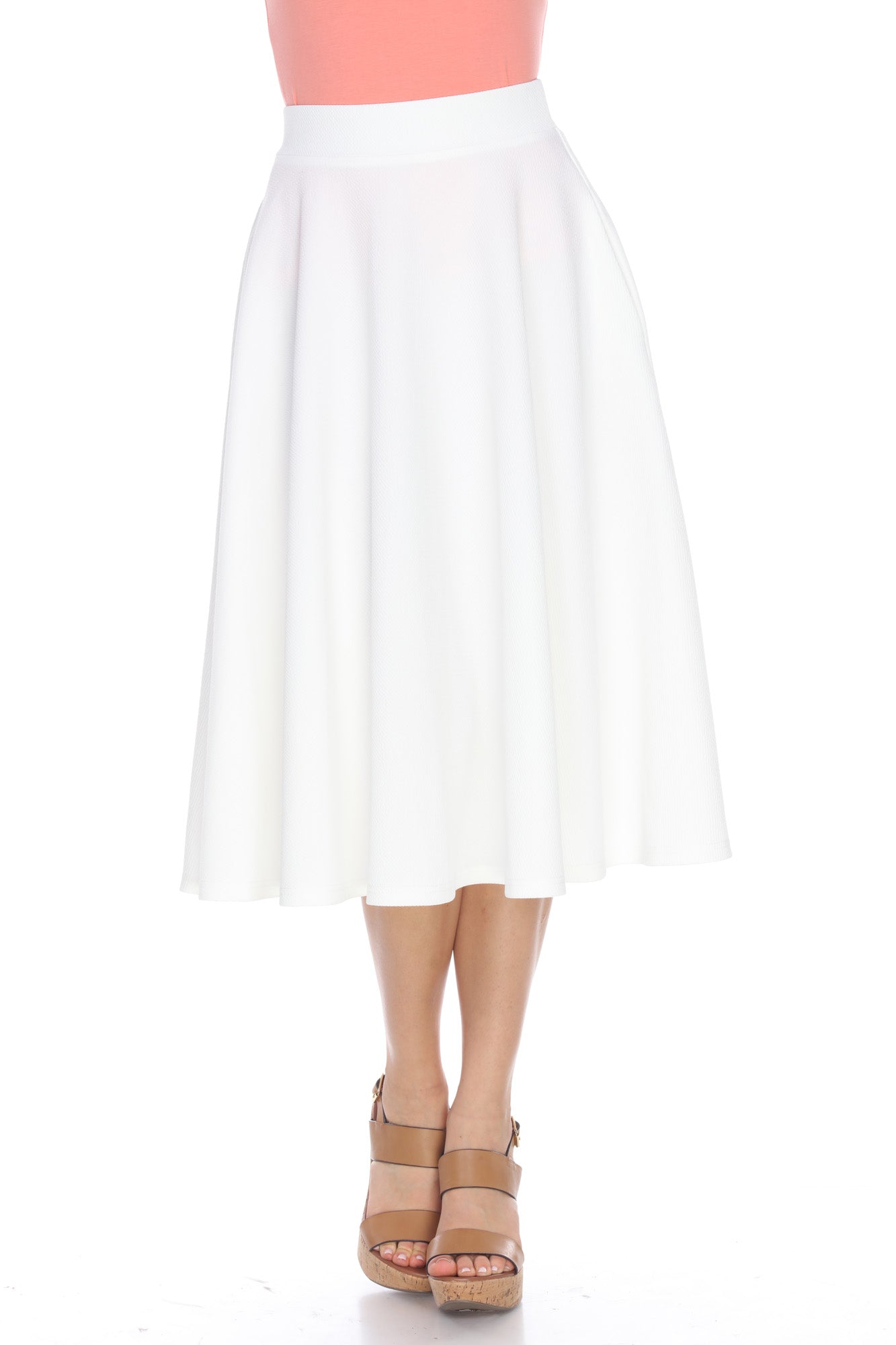 Flared Midi Skirt with pockets - DressbarnSkirts